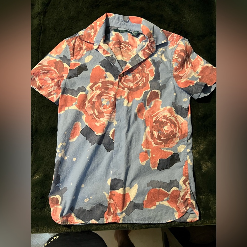 Perry Ellis Floral Button Down